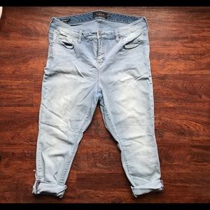 High-Rise Light Wash Denim